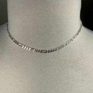 NEW 10 grams 16" 4mm Italian Real Silver Figaro Chain Necklace
